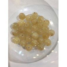 Бусина - Кальцит медовый 5 мм шарик, бледный