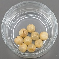 Бусина - Волосатик (Рутиловый кварц) - 8мм - шарик - гладкий - жёлтый