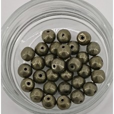 Бусина - Пирит - 8 мм шарик - гладкий