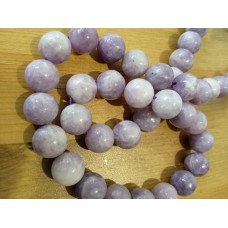 Бусина Кунцит шарик фиолетовый 10 мм.