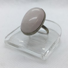 Кольцо с Розовым кварцем (Овал)
