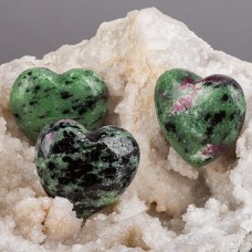 Сердце из камня Цоизит (Африка) (Цоизит, Гладкий, 30х30мм, Зелёный)