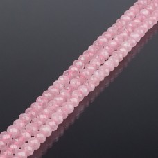 Бусина - Розовый кварц - рондель - 6*8 мм - огранка