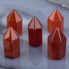 Кристалл из Сердолика (Сердолик, Африка, Гладкий/Граненый, 20-35 мм, Коньячный)