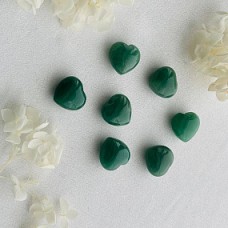 Сердце из зеленого Авантюрина (7 гр, Авантюрин, Бразилия, Гладкий, 20х20 мм, Зелёный)