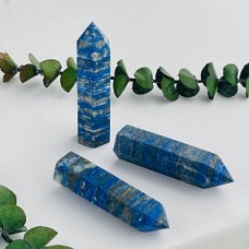 Кристалл из Лазурита с включением Пирита (90-100 гр, Лазурит, Афганистан, Граненый, 80-90 мм, Синий)